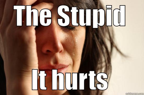 THE STUPID IT HURTS First World Problems