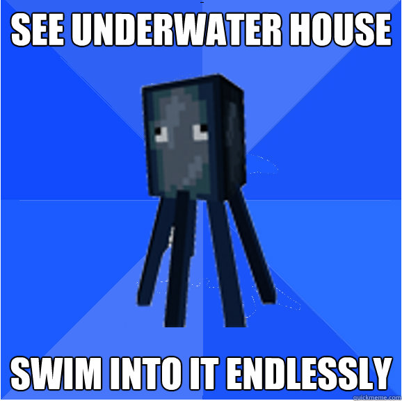 see underwater house swim into it endlessly  Socially Awkward Squid