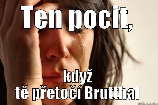 TEN POCIT, KDYŽ TĚ PŘETOČÍ BRUTTHAL First World Problems