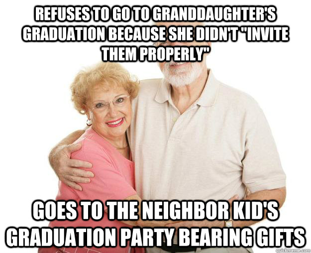 refuses to go to granddaughter's graduation because she didn't 