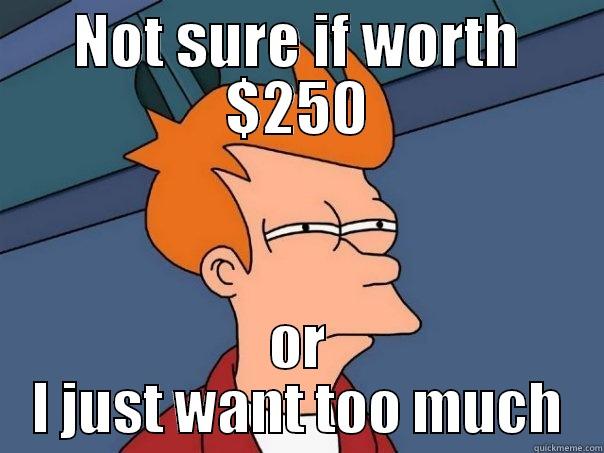 NOT SURE IF WORTH $250 OR I JUST WANT TOO MUCH Futurama Fry