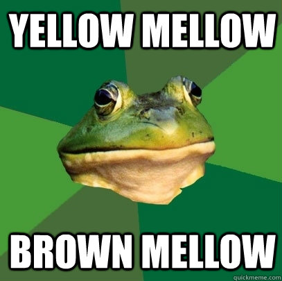 Yellow Mellow Brown Mellow  Foul Bachelor Frog