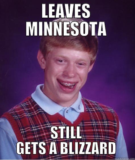 LEAVES MINNESOTA STILL GETS A BLIZZARD Bad Luck Brian