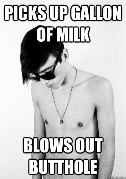 picks up gallon of milk blows out butthole - picks up gallon of milk blows out butthole  Wimpy Wyatt