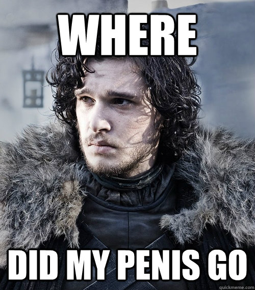 where did my penis go  Jon Snow