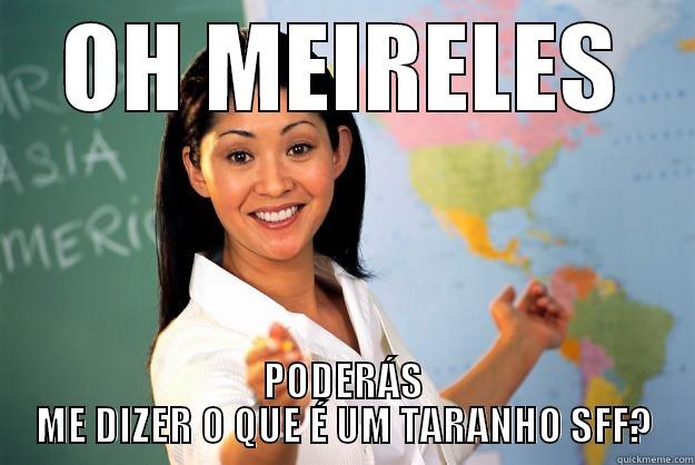 OH MEIRELES PODERÁS ME DIZER O QUE É UM TARANHO SFF? Unhelpful High School Teacher