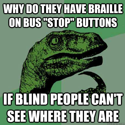 Why do they have braille on bus 