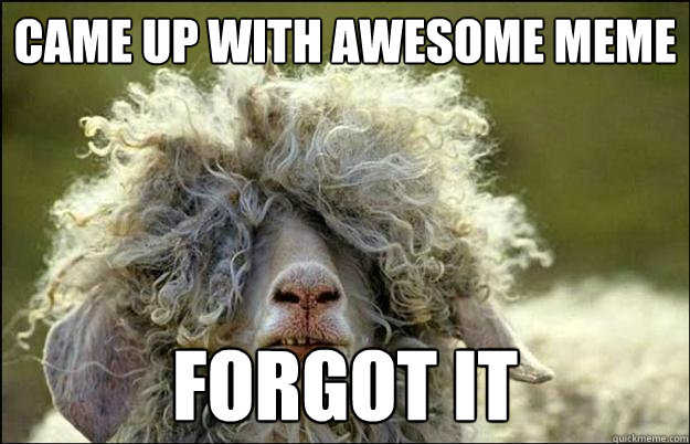Came up with awesome meme forgot it - Came up with awesome meme forgot it  Stoned Sheep