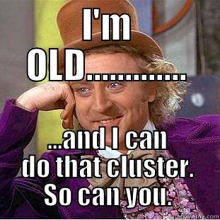 I'M OLD............. ...AND I CAN DO THAT CLUSTER. SO CAN YOU. Condescending Wonka