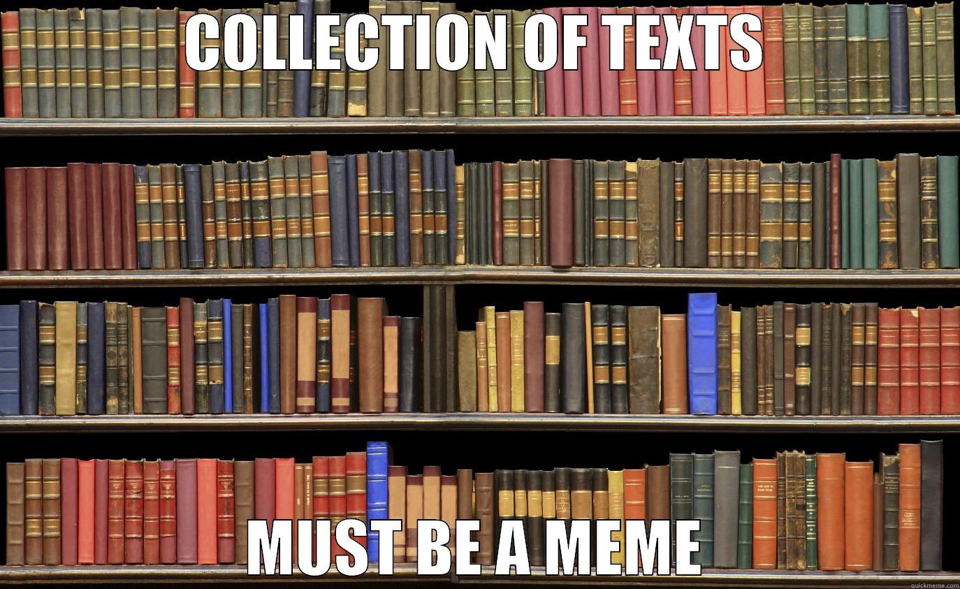 COLLECTION OF TEXTS MUST BE A MEME Misc