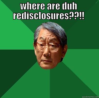 WHERE ARE DUH REDISCLOSURES??!!  High Expectations Asian Father