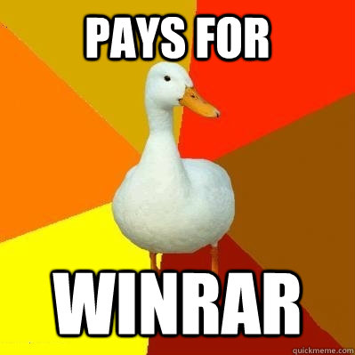 pays for winrar - pays for winrar  Tech Impaired Duck