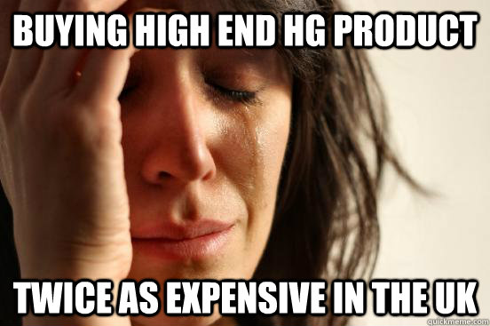 Buying high end hg product Twice as expensive in the UK - Buying high end hg product Twice as expensive in the UK  First World Problems
