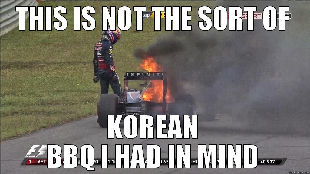 THIS IS NOT THE SORT OF KOREAN BBQ I HAD IN MIND Misc