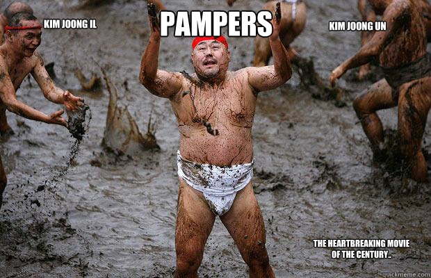 Pampers Kim Joong un The Heartbreaking movie
Of the Century.. Kim Joong il  