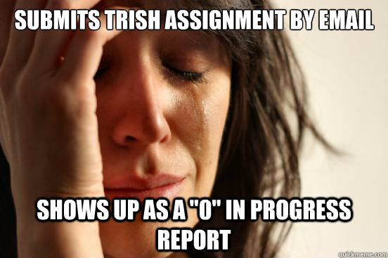 submits trish assignment by email shows up as a 