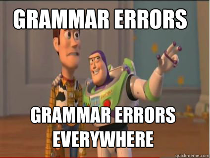 grammar errors grammar errors everywhere  woody and buzz