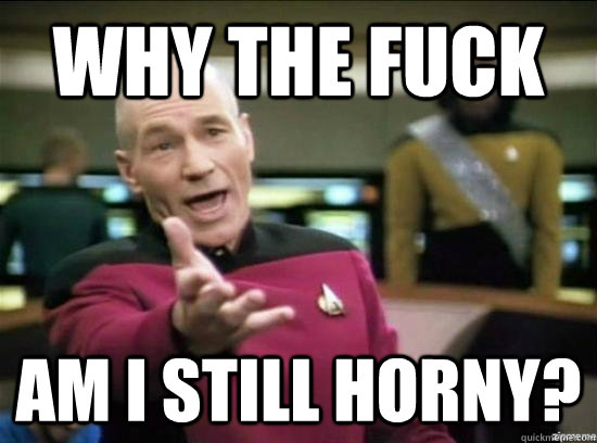 why the fuck  am i still horny?  Annoyed Picard HD