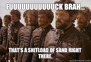 Fuuuuuuuuuuuck brah... That's a shitload of sand right there.   