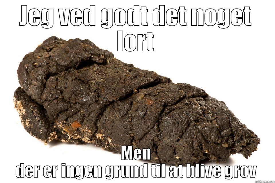 JEG VED GODT DET NOGET LORT MEN DER ER INGEN GRUND TIL AT BLIVE GROV Misc