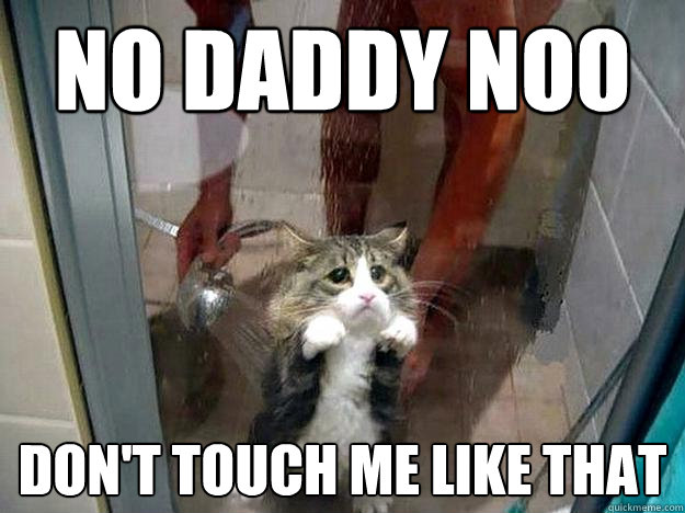 No Daddy NOO don't touch me like that - No Daddy NOO don't touch me like that  Shower kitty