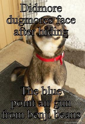 DIDMORE DUGMORES FACE AFTER HIDING THE BLUE POINT AIR GUN FROM BENJI BEANS Good Dog Greg