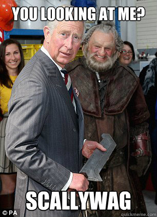 you looking at me? scallywag - you looking at me? scallywag  prince charles sword