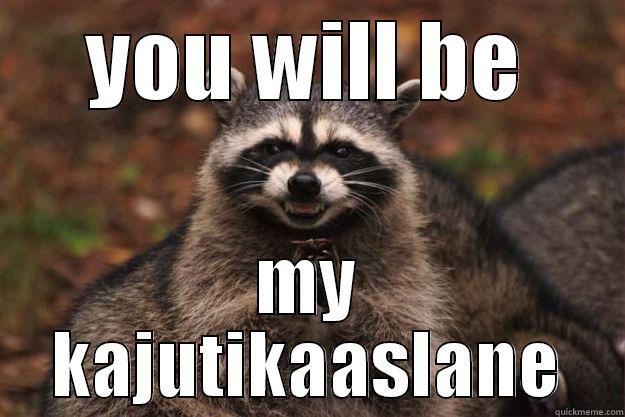 YOU WILL BE MY KAJUTIKAASLANE Evil Plotting Raccoon