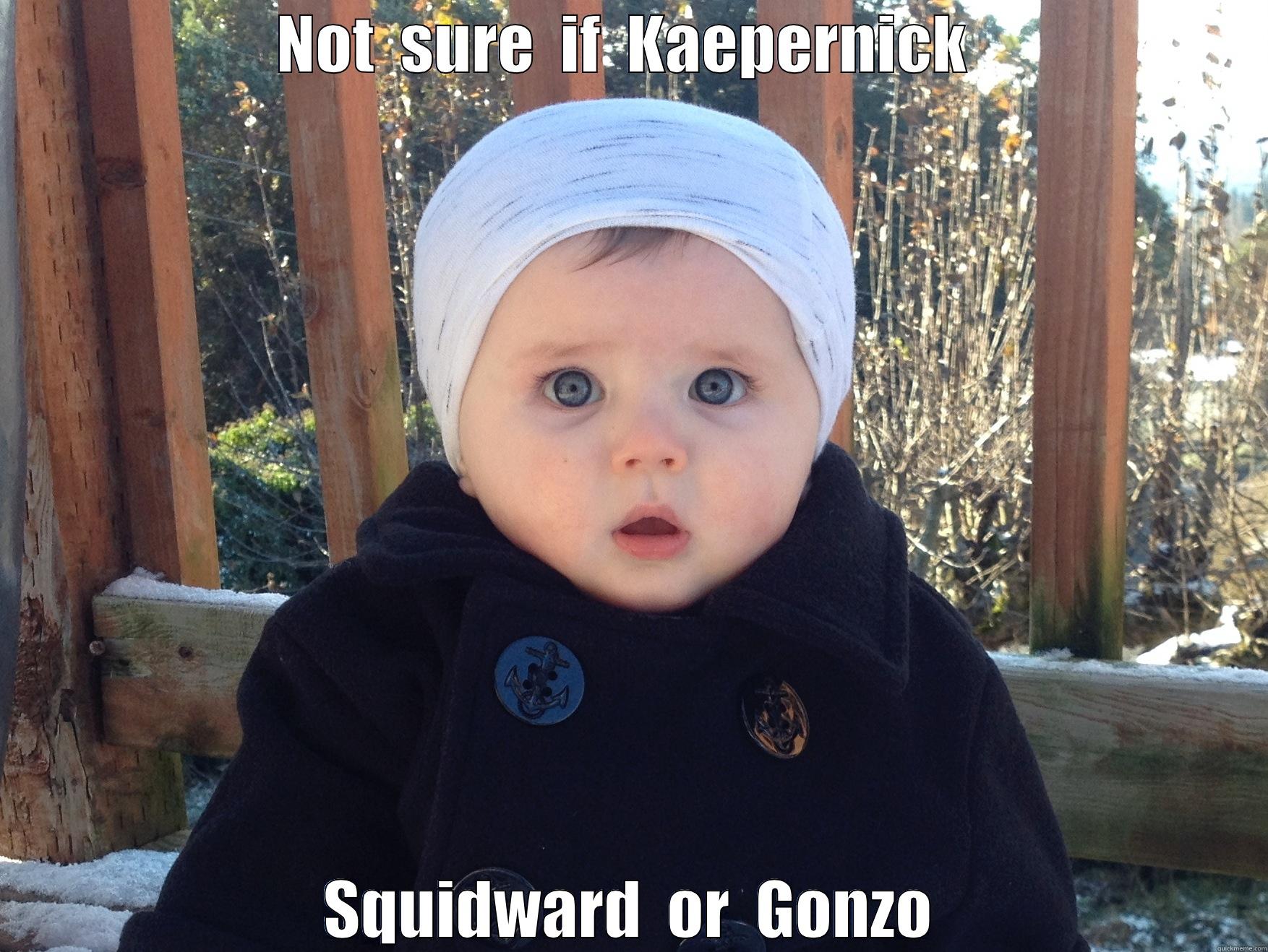NOT  SURE  IF  KAEPERNICK  SQUIDWARD  OR  GONZO Misc