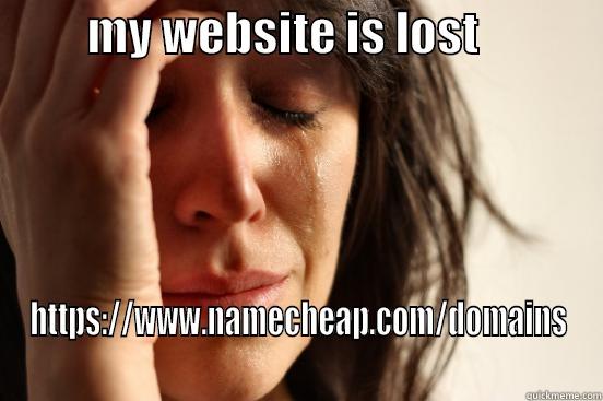          MY WEBSITE IS LOST              HTTPS://WWW.NAMECHEAP.COM/DOMAINS First World Problems