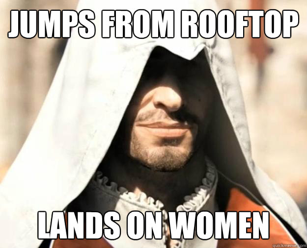 Jumps from rooftop Lands on Women  