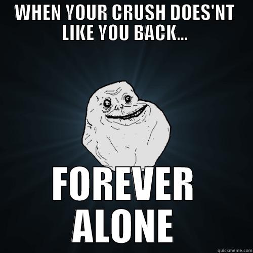 WHEN YOUR CRUSH DOES'NT LIKE YOU BACK... FOREVER ALONE Forever Alone
