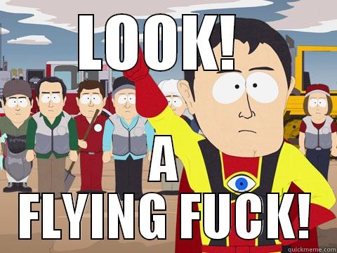 LOOK!  A FLYING FUCK! Captain Hindsight