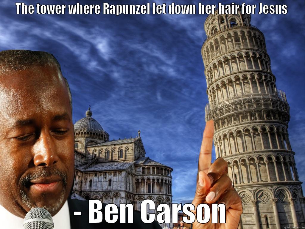 THE TOWER WHERE RAPUNZEL LET DOWN HER HAIR FOR JESUS - BEN CARSON Misc