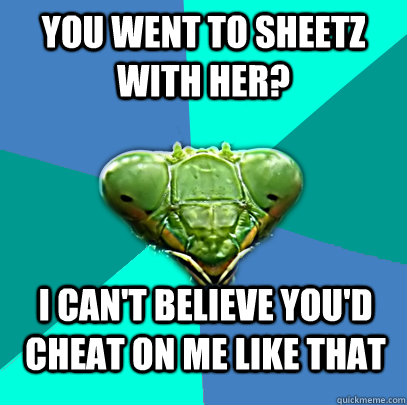 You went to Sheetz with her? I can't believe you'd cheat on me like that - You went to Sheetz with her? I can't believe you'd cheat on me like that  Misc