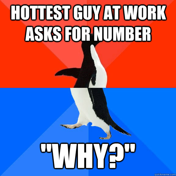 hottest guy at work asks for number 