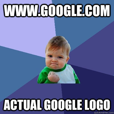 www.google.com actual google logo  Success Kid