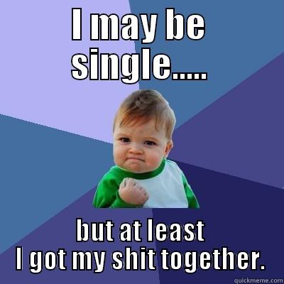 I MAY BE SINGLE..... BUT AT LEAST I GOT MY SHIT TOGETHER. Success Kid