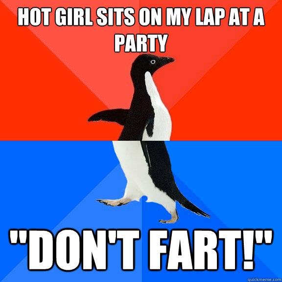 Hot girl sits on my lap at a party 