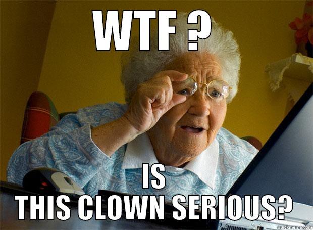WTF ? IS THIS CLOWN SERIOUS? Grandma finds the Internet