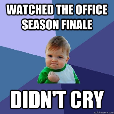 Watched the Office season finale didn't cry  Success Kid