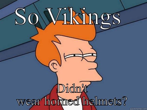 SO VIKINGS  DIDN'T WEAR HORNED HELMETS? Futurama Fry