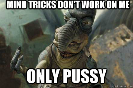 Mind Tricks don't work on me Only Pussy - Mind Tricks don't work on me Only Pussy  poonhound watto