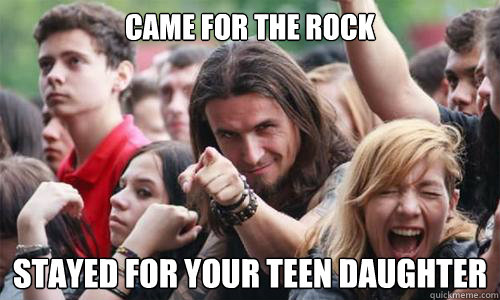 came for the rock stayed for your teen daughter  Ridiculously Photogenic Metal Fan