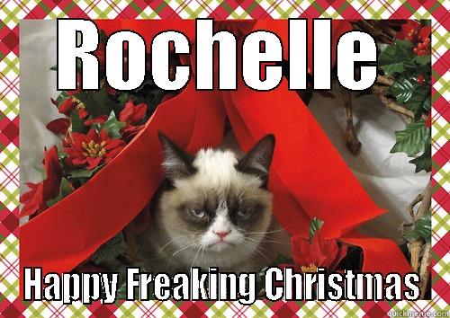 Grumpy Cat Christmas - ROCHELLE HAPPY FREAKING CHRISTMAS merry christmas