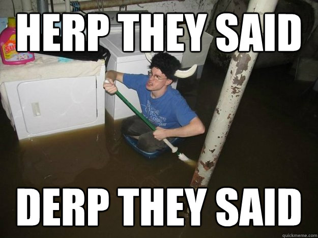 Herp they said Derp they said  Laundry Room Viking