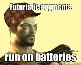Futuristic augments run on batteries  