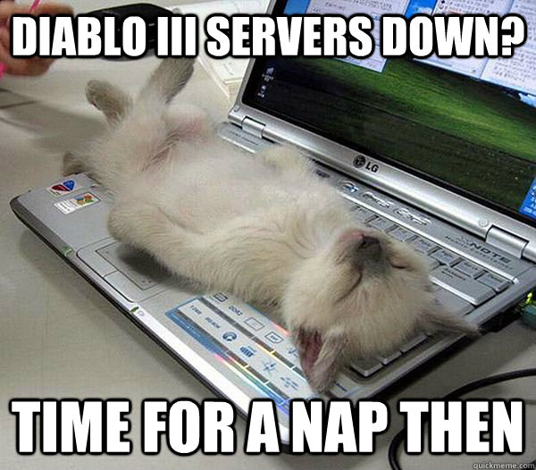 Diablo III Servers Down? Time For A Nap Then - Diablo III Servers Down? Time For A Nap Then  Diablo III Downtime
