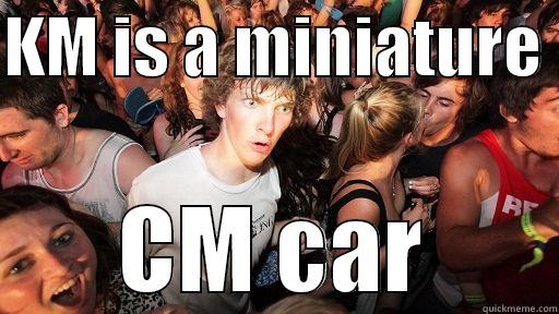 KM IS A MINIATURE  CM CAR Sudden Clarity Clarence