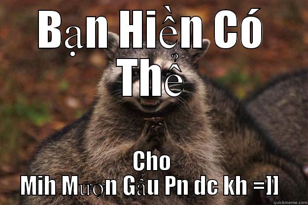 BẠN HIỀN CÓ THỂ CHO MIH MƯỢN GẤU PN DC KH =]]  Evil Plotting Raccoon
